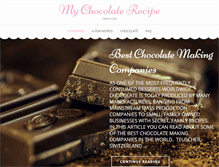 Tablet Screenshot of mychocolaterecipe.com